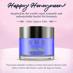 SNS Nails Iguacu Falls bottle packaging showing low-odor formula for at-home use