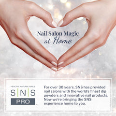 SNS Nail Dip Powder 10 Free ingredients label highlights safer, gentler formula.