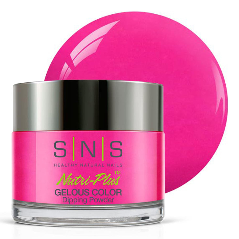 SNS Beach Hair dip powder bottle pour shows fast-drying, low-odor color at home.