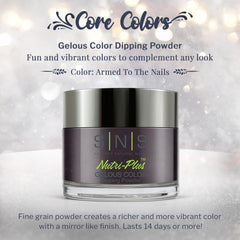 SNS Nail Dip Powder bottle swatch purple brown shimmer for rich, durable color
