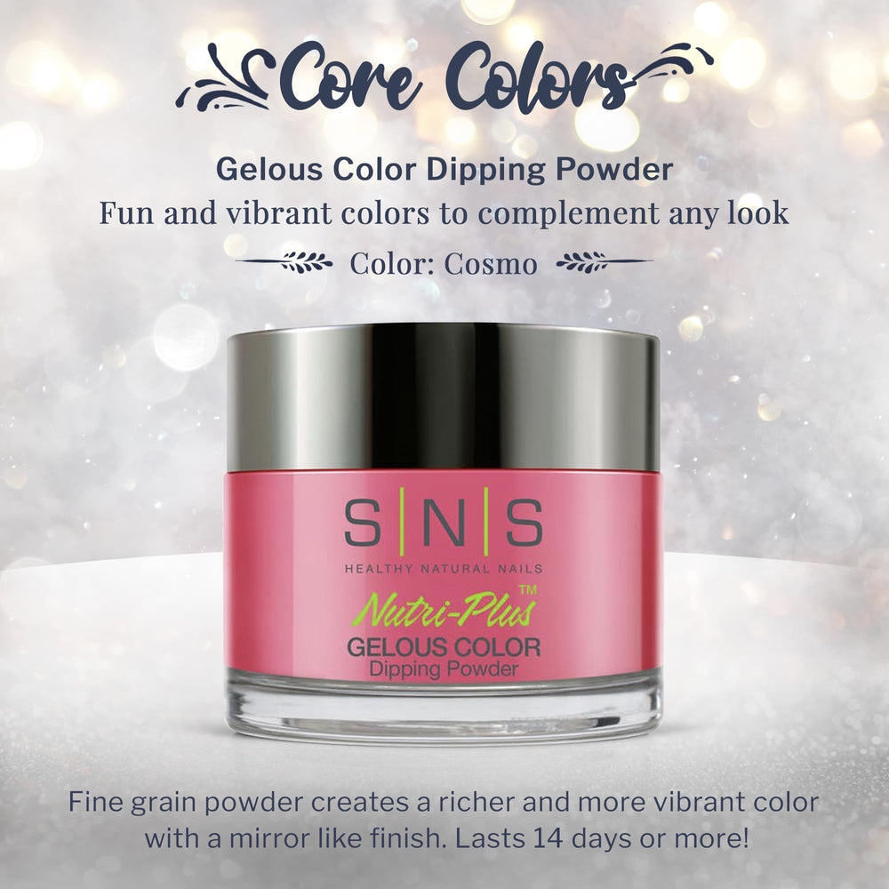 SNS Nail Dip Powder Cosmo applied for a smooth salon-like finish at home