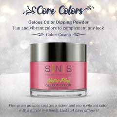 SNS Nail Dip Powder Cosmo applied for a smooth salon-like finish at home