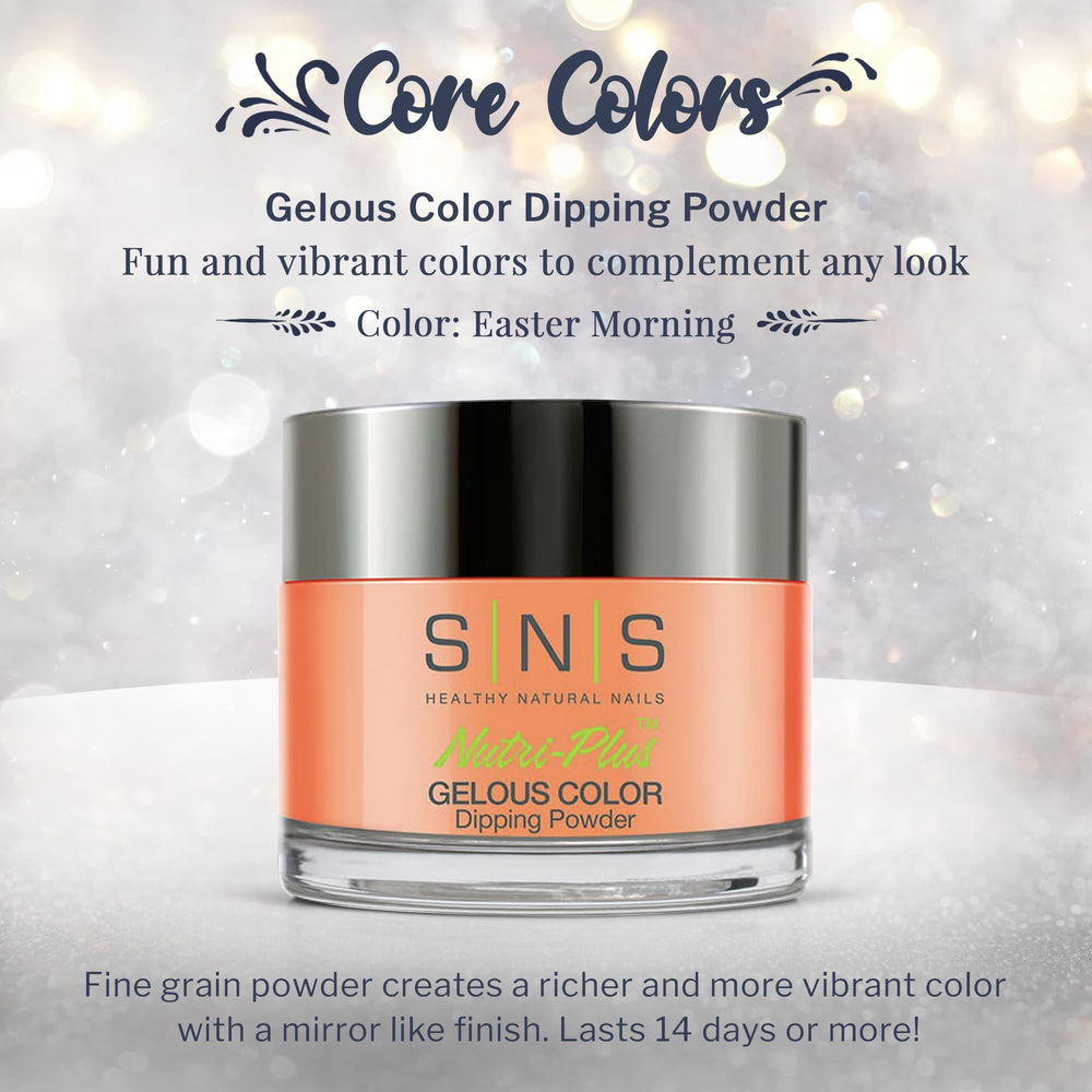 SNS Nail Dip Powder Easter Morning swatches show creamy pastel tones for subtle nails