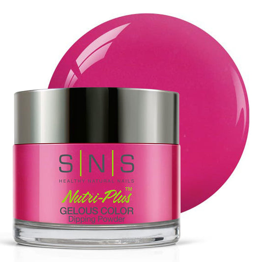 SNS Nail Dip Powder Fantasy jar close-up with pink-fuchsia cream finish.