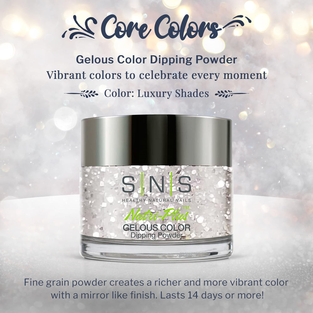 SNS Nail Dip Powder luxury shades on nails displaying glossy at home salon look