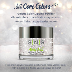 SNS Nail Dip Powder luxury shades on nails displaying glossy at home salon look
