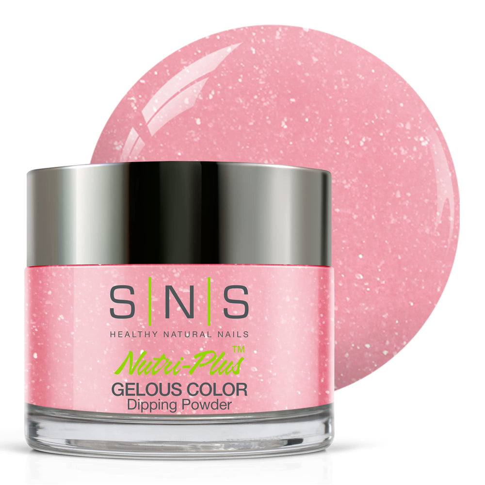 SNS Nail Dip Powder Pink Platforms bottle close-up with pastel shimmer for salon-grade color.