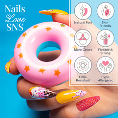 SNS Nail Dip Powder Taro Boba brush application demonstrates quick, even coverage without UV lamp
