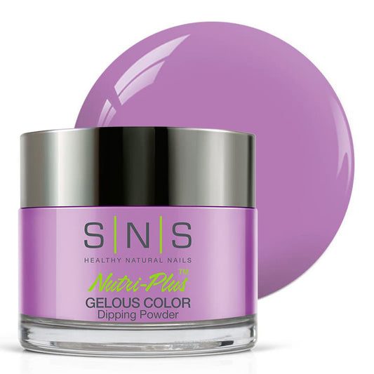SNS Violet Lovers dip powder bottle showing creamy purple finish for long-lasting color