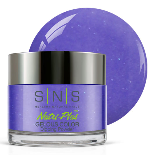 SNS Nail Dip Tuscan Villa bottle shows rich purple-cream hue for vibrant at-home manicure.