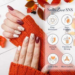 SNS Nails Indian Summer nails-on-hand display long-lasting chip-resistant color