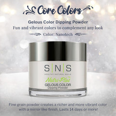 SNS Nanotech dip powder swirl highlights a subtle multitone finish for chic nails.
