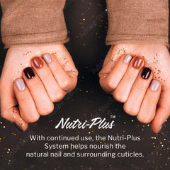 SNS Nutri-Plus base nourishes nails and cuticles with nutrients.