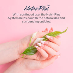 SNS Nutri-Plus System nourishes nails and cuticles with each coat.