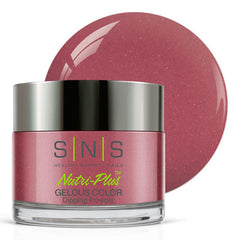 SNS Peach Daiquiri dip powder jar with mauve shimmer finish