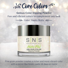 SNS Vanity Waltz nails application closeup shows easy at-home salon results.