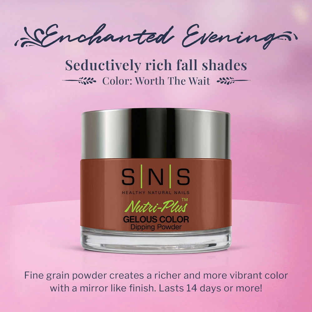 SNS Worth The Wait nails on hand show long-lasting color and salon-like shine