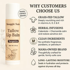 Snuggle Suds grass-fed tallow base shown as nutrient-dense moisturizer