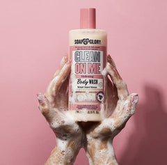 Soap & Glory Original Pink moisturizing body wash closeup—creamy gel for lasting hydration.