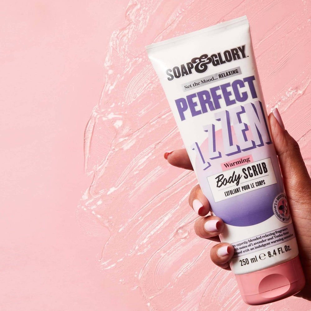 Lavandin and bergamot swirls from Perfect Zen scrub evoke calm aroma