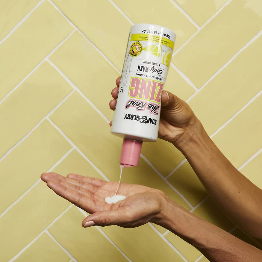 Soap & Glory Real Zing AHA exfoliation boosts radiant-looking skin.