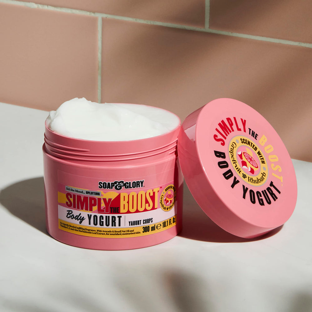 Soap & Glory Simply The Boost texture closeup highlighting quick absorption
