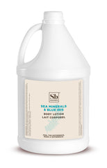 Soapbox Sea Minerals Blue Iris lotion bottle close-up for everyday hydration