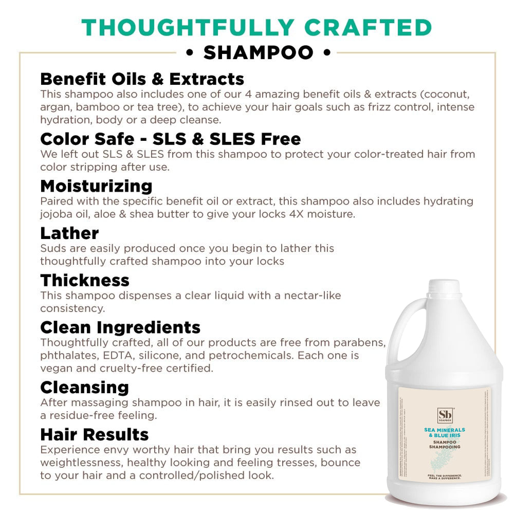 Pour-spout close-up shows easy refilling with Soapbox Sea Minerals & Blue Iris