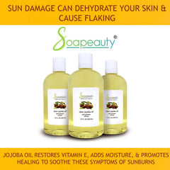 Soapeauty Clear Jojoba Oil packaging closeup signaling premium quality