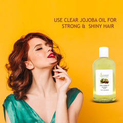 Soapeauty Jojoba Oil on hair providing shine and softness