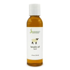 Soapeauty Lanolin Oil bottle pour for massage and skin hydration.