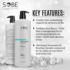 SOBE LUXE 32 oz bottle signals long-lasting treatment for multiple uses.