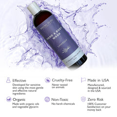SoCal Suds lavender shower foam creates a rich, comforting lather