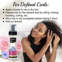 SOF N' FREE Naturals flaxseed-rosewater ingredients are shown close-up