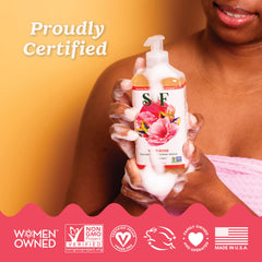 SoF Nourishing Hand Wash Wild Rose hands after washing look cared for