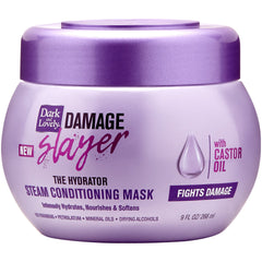 SoftSheen Dark and Lovely Damage Slayer hydrator bottle close-up for moisture boost