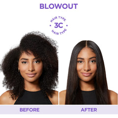 Hair shows silk protein shine and moisture after applying SoftSheen Dark&Lovely.