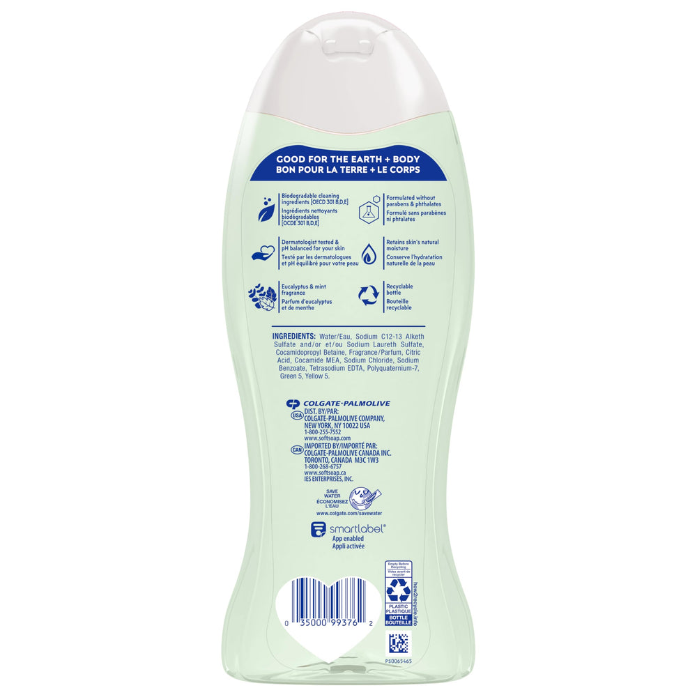 Softsoap Mint and Eucalyptus pack, packaging photos with product visuals.