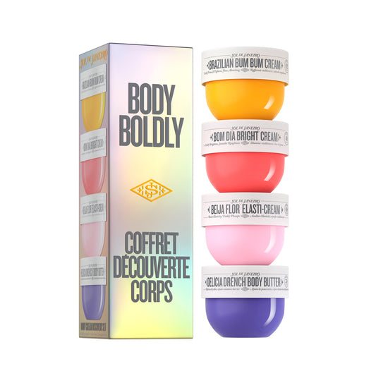 Sol de Janeiro Bum Bum Cream jar showing firming texture for smoother skin