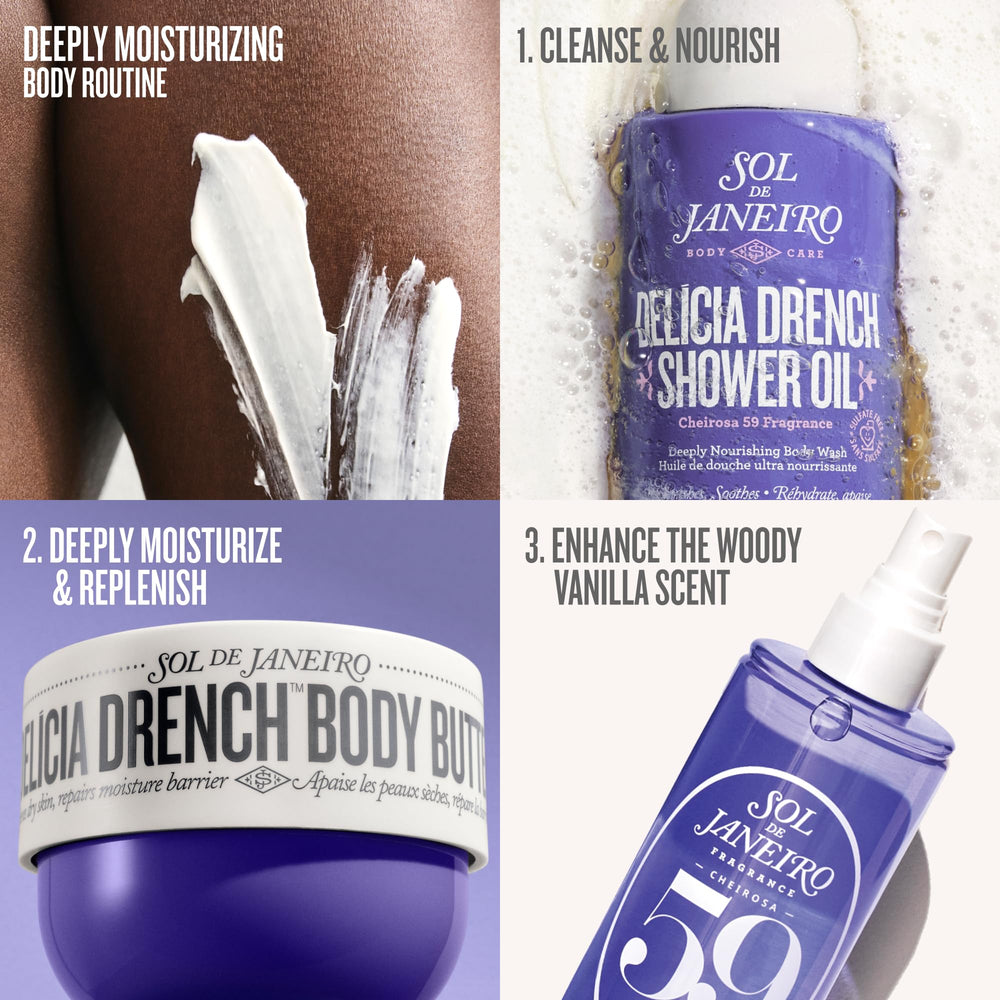 Sol de Janeiro Cheirosa Hair and Body Mist packaging highlights fragrance notes.