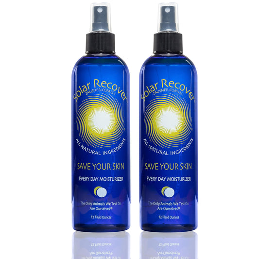 Solar Recover after-sun spray bottle showing soothing hydration for sun-exposed skin