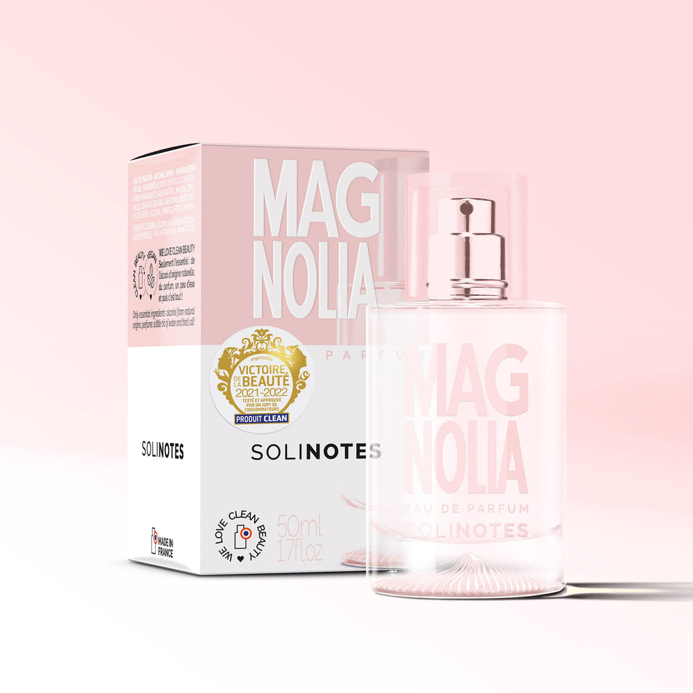 Solinotes Magnolia perfume bottle shown for daily wear and elegance