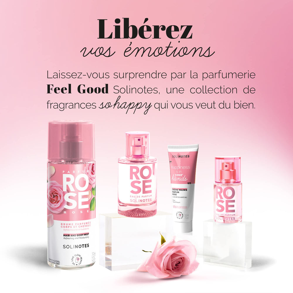 Solinotes Rose hand cream pairing with fragrance vibe.