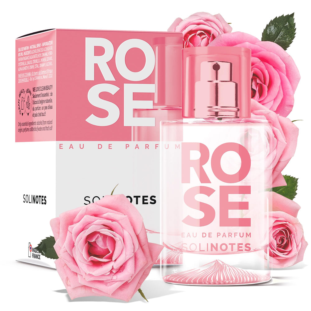 Solinotes Rose perfume bottle close-up for daily wear and fresh floral charm.