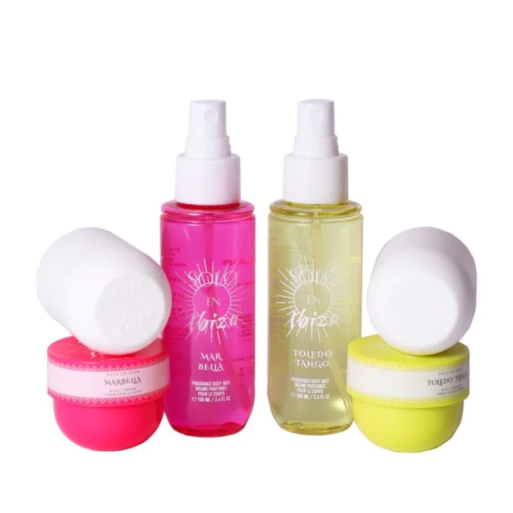Solo en Ibiza Gift Set box featuring Marbella and Toledo Tango for travel or gifting.