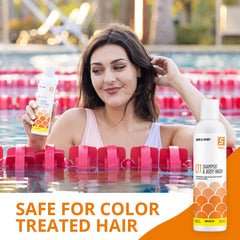 Solpri Swimmers Shampoo used by adults during lap swim sessions