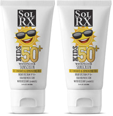 SolRX KID'S SPORT sunscreen pack 2 front view shows reef-safe packaging for outdoor adventures.