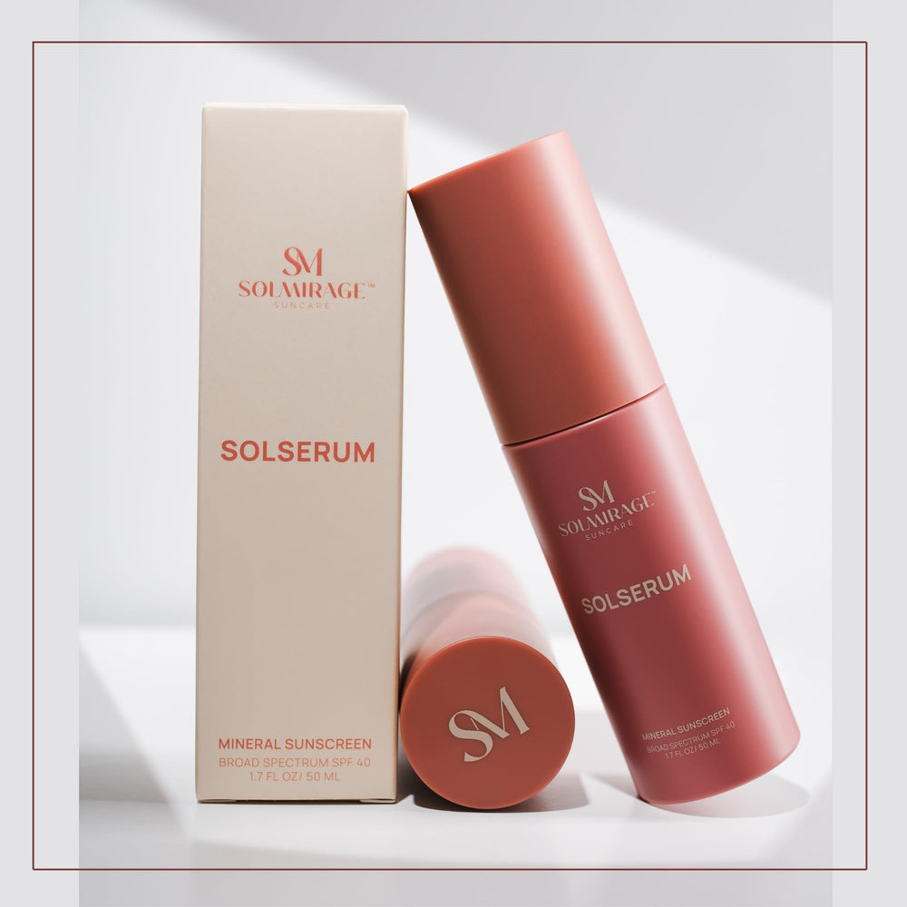 Solserum shows no white cast after use on skin.