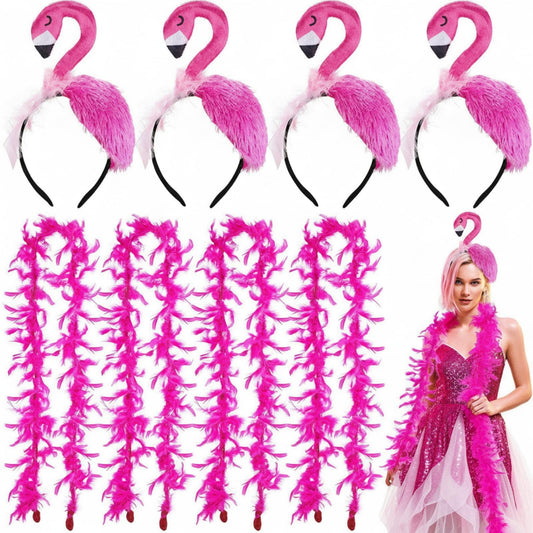 Solsew Hawaii flamingo headband close-up, ideal for summer parties