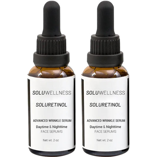 SOLUWELLNESS skin renewal day and night system kit displayed clearly for a complete routine.